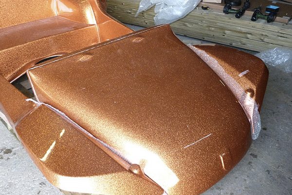 orange metal flake