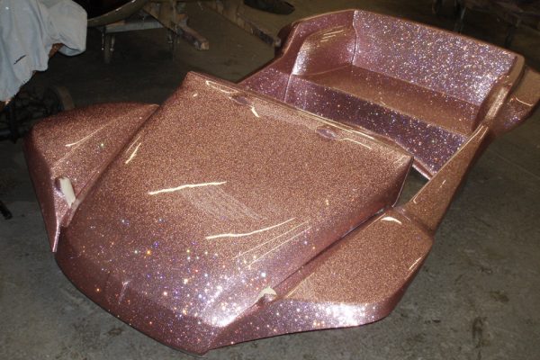 pink metal flake